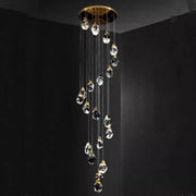 Angelia Faceted Crystal Prisms Chandeliers For Staircase - jchandelier