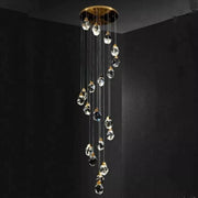 JC Nicole Faceted Crystal Prisms Chandeliers For Staircase