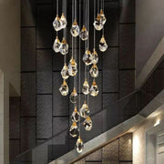 JC Angel Faceted Crystal Prisms Chandeliers For Staircase