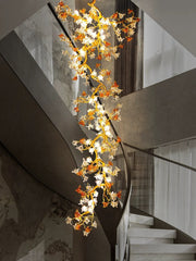 Art Flower Staircase Long Branch Chandelier - jchandelier