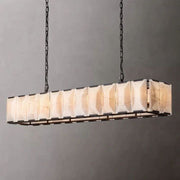 JC Aubrey Calcite Rectangular Chandelier 74"