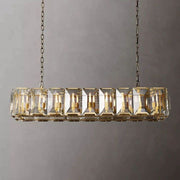 JC Aubrey  Crystal Rectangular Chandelier 62"