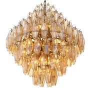 Vespera Modern Amber Glass Chandelier