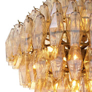 Vespera Modern Amber Glass Chandelier