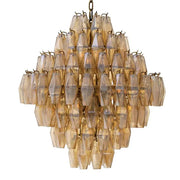 Vespera Modern Amber Glass Chandelier