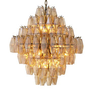 Vespera Modern Amber Glass Chandelier