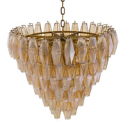 Vespera Modern Amber Glass Chandelier S