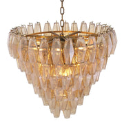 Vespera Modern Amber Glass Chandelier S