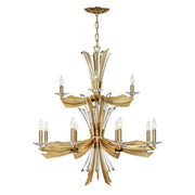 JC Bergamots 12 Lights Two tier Chandelier