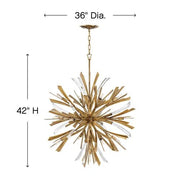 JC Bergamots 13 Lights  Chandelier 36"D