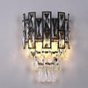 JC Nimbus Black Clear Crystal Wall Sconce