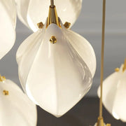 Vertical Modern Ceramic Ginkgo Tree Petal Chandelier