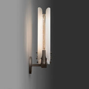 JC Bonnie Double White Glass Shard Wall Light