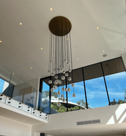 Bille De Crystal Cluster Round Chandelier 14"19"24"30"40"