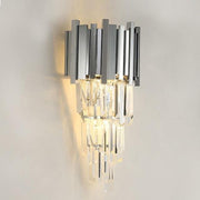 JC Bourbons Chrome Crystal Wall Sconce 19"H