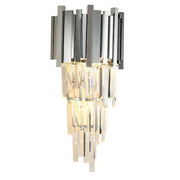 JC Bourbons Chrome Crystal Wall Sconce 19"H