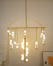 Soren Brass Glass Drop Chandelier