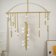 Soren Brass Glass Drop Chandelier