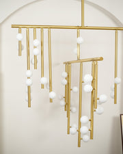 Soren Brass Glass Drop Chandelier