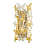 JC Butterfly 2 Lights Crystal  Wall Sconce