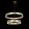 JC Modern Quartz Crystal Double Round Rings Chandelier