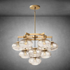 Cabrlet Clear Glass Round Chandelier 36"