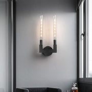 JC Prismatic Candlestick Series Glass Wall Sconce