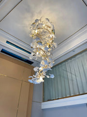 JC Ceramic Ginkgo  Chandelier Double S