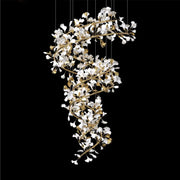 JC Ceramic Ginkgo  Chandelier Double S