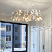 JC Ceramic Ginkgo Circle Chandelier