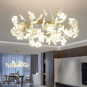 JC Ceramic Ginkgo Circle Chandelier