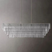 JC Siri Clear Rectangle Chandelier 77"