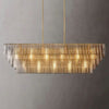 JC Siri Clear Rectangle Chandelier 77"