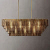 JC Siri Smoke Rectangle Chandelier 59"