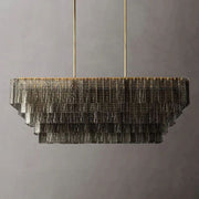 JC Siri Smoke Rectangle Chandelier 59"