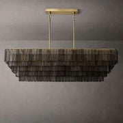 JC Siri Smoke Rectangle Chandelier 77"