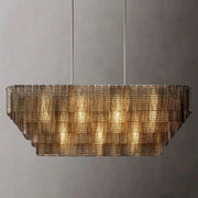 JC Siri Smoke Rectangle Chandelier 59"