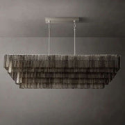 JC Siri Smoke Rectangle Chandelier 77"