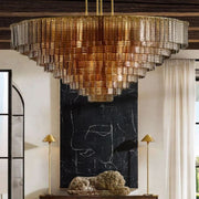 JC Siri Smoke Round Chandelier 41"