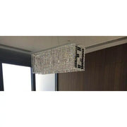 JC Fendi Modern Rectangular Crystal Chandelier