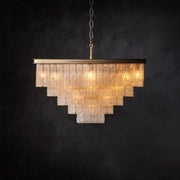 Claira Glass Square Multi-layer Chandelier - jchandelier