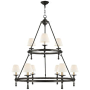 JC Classic Two-Tier Ring Chandelier