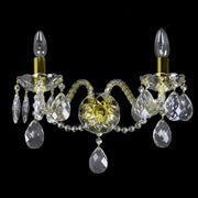 JC Classical Maniera 2 Light Crystal Glass Wall Light