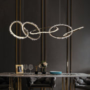 JC Crystal Cluster 5 Rings Chandelier