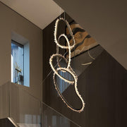 JC Crystal Cluster 5 Rings Chandelier