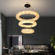 JC Vosa Crystal Cluster Halo Modern Chandelier