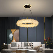 JC Vosa Crystal Cluster Halo Modern Chandelier