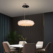 JC Vosa Crystal Cluster Halo Modern Chandelier