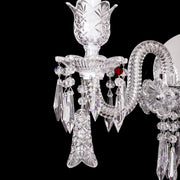 JC Elegance Candle Bastian Crystal Wall Sconce With Bell