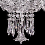 JC Elegance Candle Bastian Crystal Wall Sconce With Bell